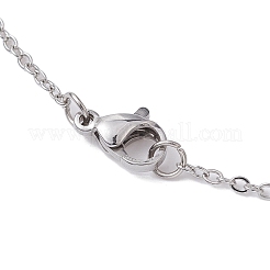 Ожерелье с подвеской в виде пули из натуральных смешанных драгоценных камней NJEW-JN04421