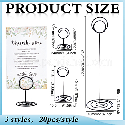 60 шт. 3-х стилевых стальных держателей для заметок&nbsp;AJEW-WA0001-42EB