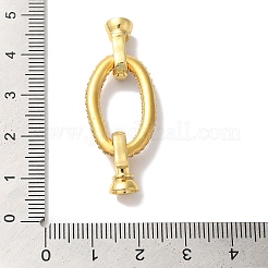 Овальная стойка с покрытием из латуни с микропаве KK-A225-14G