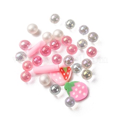 Кабошоны из полимерной глины ручной работы и пластиковые бусины для изготовления фурнитуры для бижутерии своими руками CLAY-B007-04G