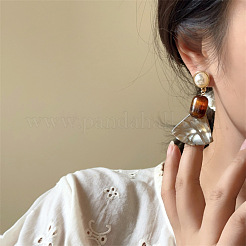 Серьги-гвоздики из сплава и акрила&nbsp;FS-WG2F34D-01