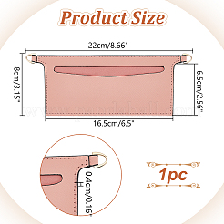 ファイバーバッグオーガナイザーインサート  封筒バッグのインテリアアクセサリー用  長方形  ピンク  80x220x4mm&nbsp;FIND-WH0172-15A