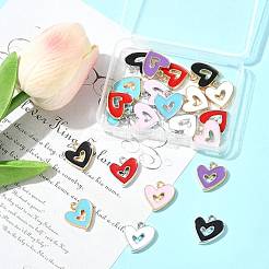 22шт 11 цвета сплава эмалевые подвески&nbsp;ENAM-FS0003-69