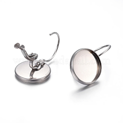 Застежки для сережек из нержавеющей стали 304 с застежкой-рычагом STAS-F191-03P-12mm