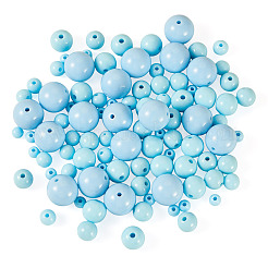 100pcs 5 Arten undurchsichtige Acrylperlen&nbsp;MACR-TADJ0001-12E