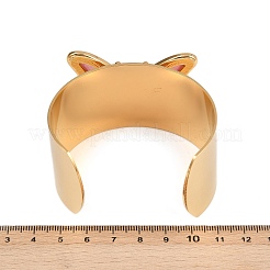 Браслеты-манжеты из акрила из нержавеющей стали 304 для женщин&nbsp;BJEW-A049-05G-01