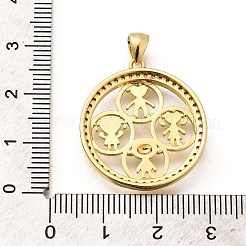 Gestell Messing micro ebnen Zirkonia Anhänger&nbsp;KK-L226-021G