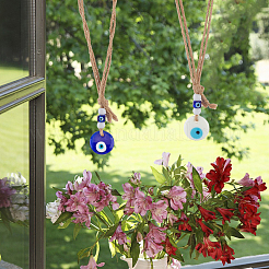 Ahademaker 1 комплект подвесок ручной работы лэмпворк сглаз украшения HJEW-GA0001-22