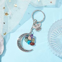Брелок с подвеской из сплава луны и ангела KEYC-JKC00697