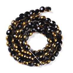 Стеклянные бусины с гальваническим покрытием  EGLA-Q128-03B