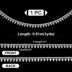 Цепочки из сплава со стразами длиной 1 ярд AJEW-WH0561-54