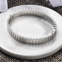 女性用304ステンレススチールヒンジ付きバングル  ステンレス鋼色  内径：2x2-3/8インチ（5x6cm）&nbsp;BJEW-A011-18P