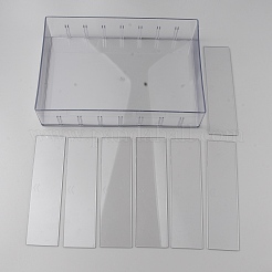 Прозрачный пластиковый ящик для хранения на 8 слот CON-WH0092-41
