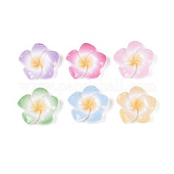 Кабошоны из непрозрачной смолы в виде цветка плюмерии CRES-T025-30M-02