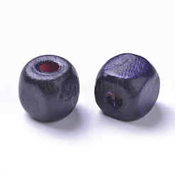 Крашеные натуральные деревянные бусины&nbsp;WOOD-S617-5-LF