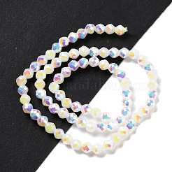 Стеклянные бусины с гальваническим покрытием &nbsp;GLAA-A014-01E