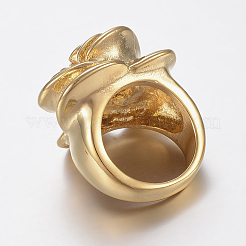 Ионное покрытие (ip) 304 нержавеющая сталь широкие кольца для пальцев RJEW-H125-26G