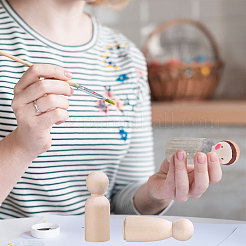 24 шт. 2 стиля незаконченных деревянных кукол-прищепок для украшения витрины&nbsp;DJEW-GL0005-06