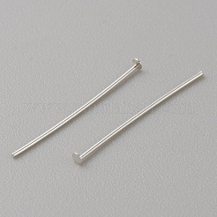 925 épingles à tête plate en argent sterling&nbsp;LS-STER-WH0019-06B-S