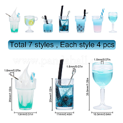 Подвески для стеклянных бутылок в стиле 28шт.&nbsp;CRES-SC0002-06