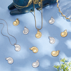 12 шт. подвеска-кабошон из нержавеющей стали 304 двух цветов STAS-BBC0007-39