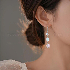 100шт 2 стиля прозрачные акриловые бусины OACR-SC0002-41B