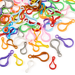 100 шт. 20 стиля непрозрачный однотонный пластиковый брелок в форме шарика с защелкой и защелкой&nbsp;KY-TA0001-58