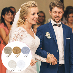 5 corde de mariage en ruban de coton de 5 couleurs pour mariage&nbsp;HJEW-BC00046