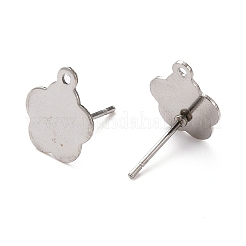 Accesorios para aretes de acero inoxidable 304 que no se deslustran&nbsp;LS-STAS-H124-17P