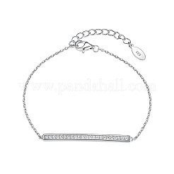 925 браслет из стерлингового серебра с прозрачными звеньями из кубического циркония с микропаве GL2020