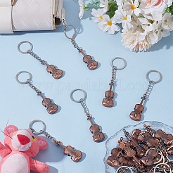 24шт. брелок для ключей в виде скрипки из сплава&nbsp;KEYC-GO00021