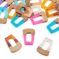 16шт 8 цвета подвески из смолы и дерева&nbsp;RESI-TA0003-72