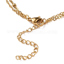 Многорядные браслеты из нержавеющей стали 304 с ионным покрытием (IP) AJEW-AN00332-02