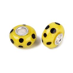 Handgefertigte Glasperlen mit Messingkern im europäischen Stil&nbsp;LAMP-N044-02S-01
