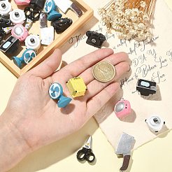 40шт 8 стиля непрозрачные подвески из смолы RESI-CJ0003-51