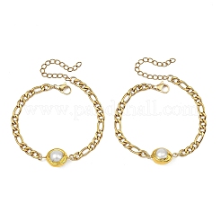 Natürliche Barockperle Keshi Perle Link Armbänder&nbsp;BJEW-JB13963