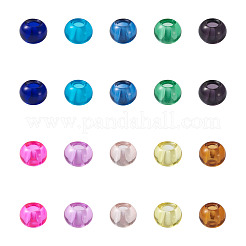 100 шт. 10-х цветные прозрачные стеклянные европейские бусины GLAA-CD0001-12