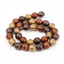 Нити немагнитных синтетических гематитовых бусин с вакуумным покрытием pvd G-F682-01C