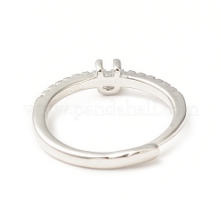 Прозрачное регулируемое кольцо с буквой из прозрачного циркония RJEW-C052-01P-U