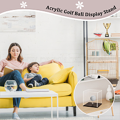 Vetrina per palline da golf in acrilico trasparente quadrato&nbsp;ODIS-WH0099-18