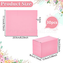 厚紙紙の梱包箱  メーラーボックス  長方形  ショッキングピンク  12.9x8x9cm&nbsp;CON-WH0089-203A