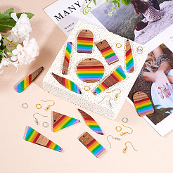 Подвески из смолы и ореха&nbsp;DIY-TA0011-03A