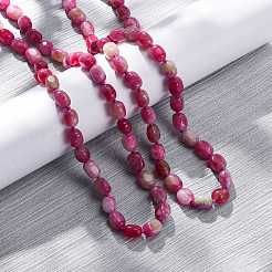 Натуральные окрашенные малайзийские нефритовые самородки из бисера длинные ожерелья для женщин NJEW-F340-A04