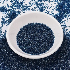 MIYUKIデリカビーズ  シリンダー  日本製シードビーズ  11/0  （db1763)エメラルド裏地コバルトab  1.3x1.6mm  穴：0.8mm  約10000個/袋  50 G /袋&nbsp;SEED-X0054-DB1763