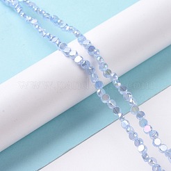 Transparentes perles de verre de galvanoplastie brins&nbsp;GLAA-E036-06C