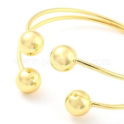 Латунные двухслойные браслеты-манжеты с покрытием стойки BJEW-H326-01G