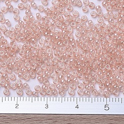 MIYUKIラウンドロカイユビーズ  日本製シードビーズ  （rr369)ピーチツヤ  11/0  2x1.3mm  穴：0.8mm  約1100PCS /ボトル  10 G /ボトル&nbsp;SEED-JP0008-RR0369