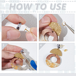 DIY-Sets zur Herstellung von Ohrsteckern aus flachen&nbsp;DIY-WR0004-46