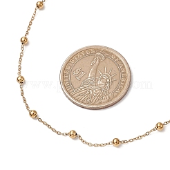 Ожерелья из шариковой цепи из нержавеющей стали 304&nbsp;NJEW-JN05166-01