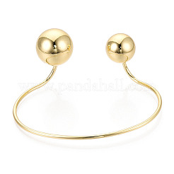 Латунные браслеты-манжеты для женщин&nbsp;BJEW-N035-08G